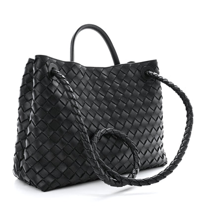 Bottega Veneta Nappa Intrecciato Medium Andiamo Shoulder Bag Black 3 of 10