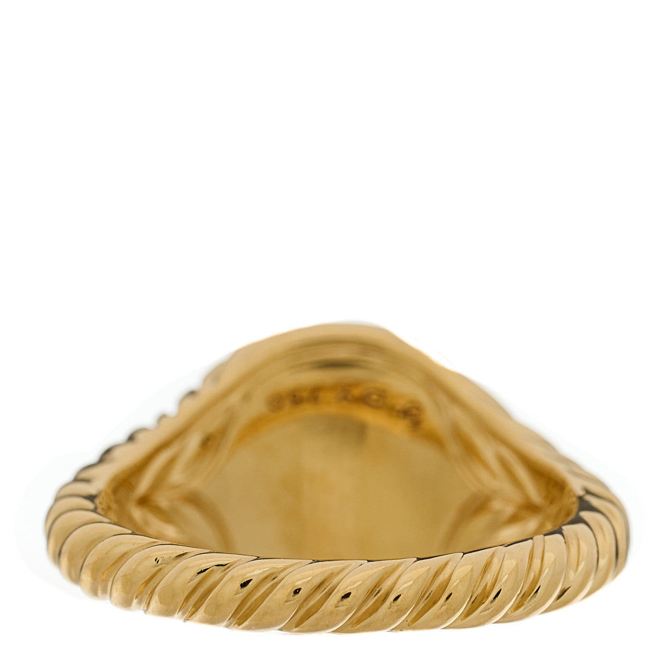18K Yellow Gold Sculpted Cable Pinky Ring 45 3.5