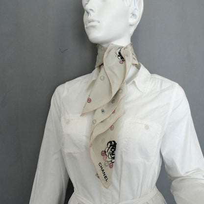 Chanel Silk CC Bubble Scarf 2 of 7