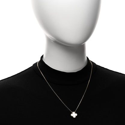 Van Cleef & Arpels 18K Yellow Gold Mother of Pearl Vintage Alhambra Pendant Necklace 2 of 6