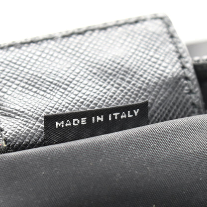 Prada Tessuto Nylon Saffiano Flat Messenger Bag Black 7 of 10