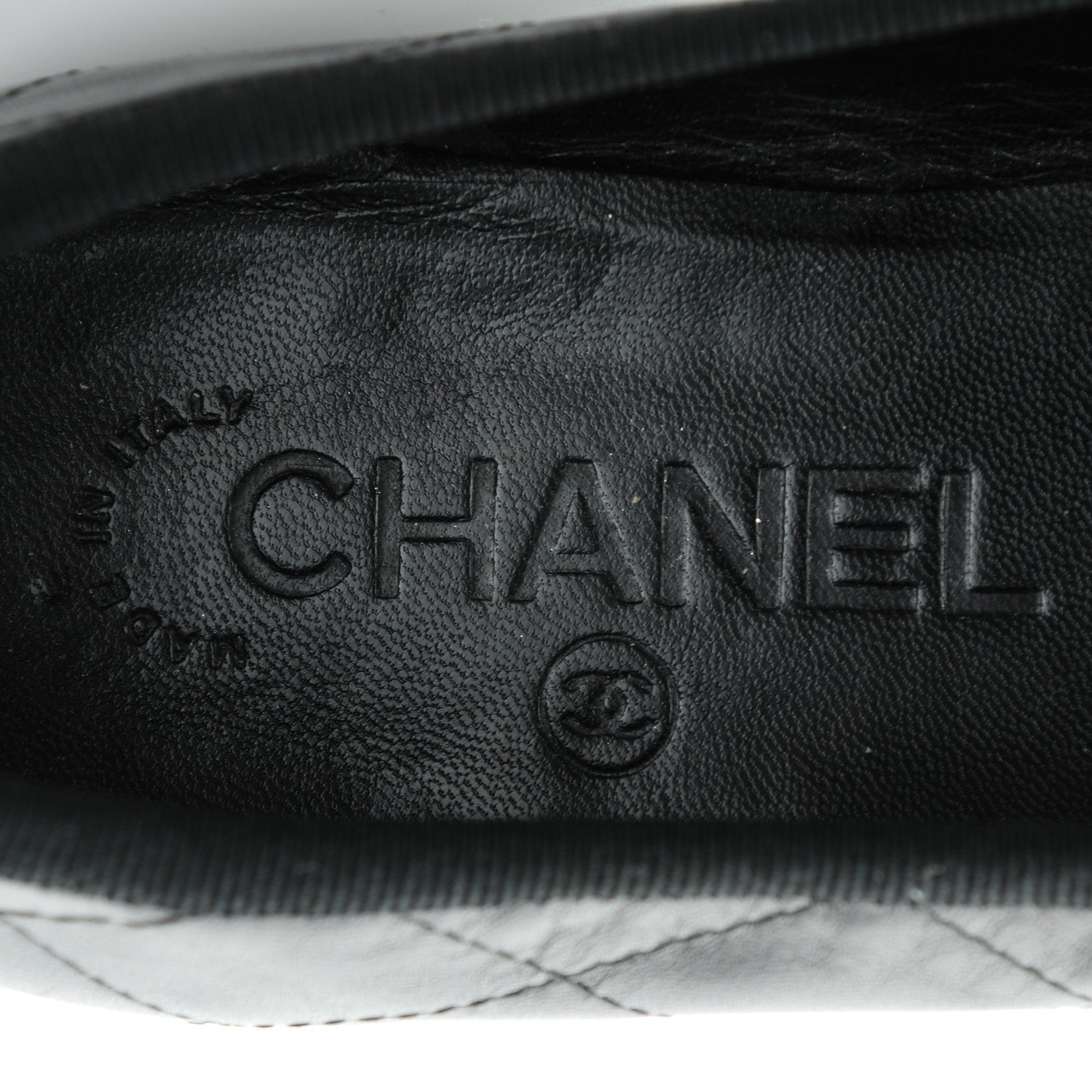 Chanel Lambskin Quilted Cambon Ballerina Flats 36.5 Black 6 of 9