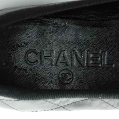 Chanel Lambskin Quilted Cambon Ballerina Flats 36.5 Black 6 of 9