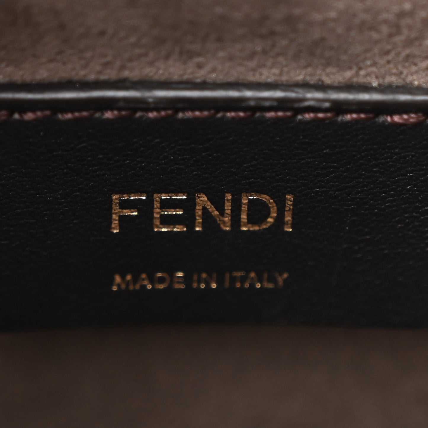 Vitello Liberty F is Fendi Bi-Color FF 1974 Embossed Mini Mon Tresor Bucket Bag Maya Black