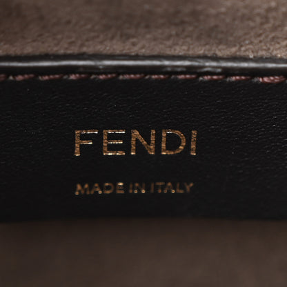 Fendi Vitello Liberty F is Fendi Bi-Color FF 1974 Embossed Mini Mon Tresor Bucket Bag Maya Black 6 of 13
