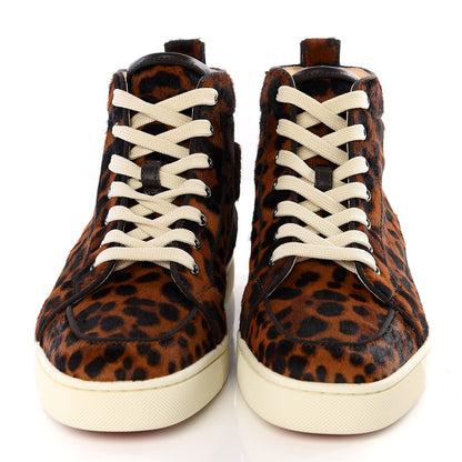 Christian Louboutin Pony Hair Mens Rantus Orlato Flat Sneakers 41.5 Leopard 3 of 11