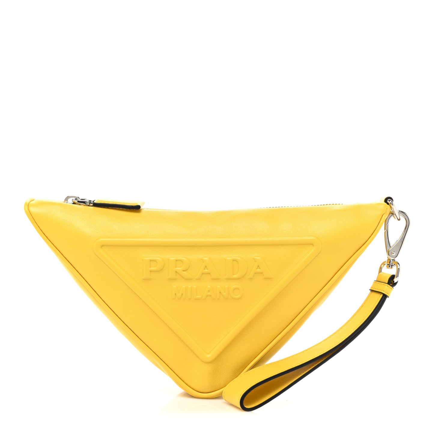 Grace Lux Triangle Logo Embossed Triangle Wristlet Pouch Sole