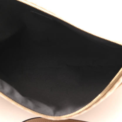 Fendi Wool Vitello King FF 1974 Diagonal Clutch Shoulder Bag Beige Cammello Sand 4 of 8