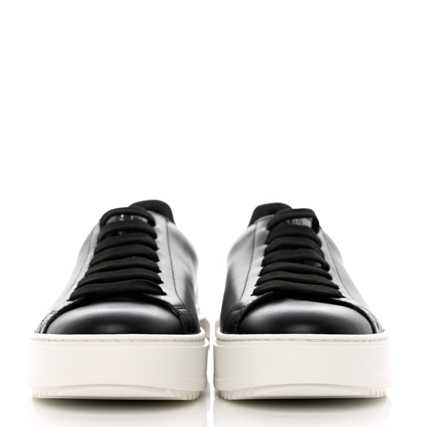 Calfskin Time Out Sneakers 37.5 Black