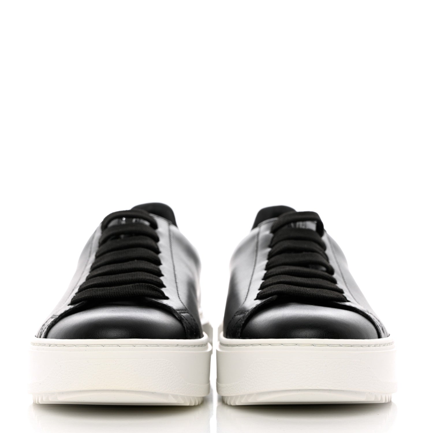 Louis Vuitton Calfskin Time Out Sneakers 37.5 Black 2 of 12
