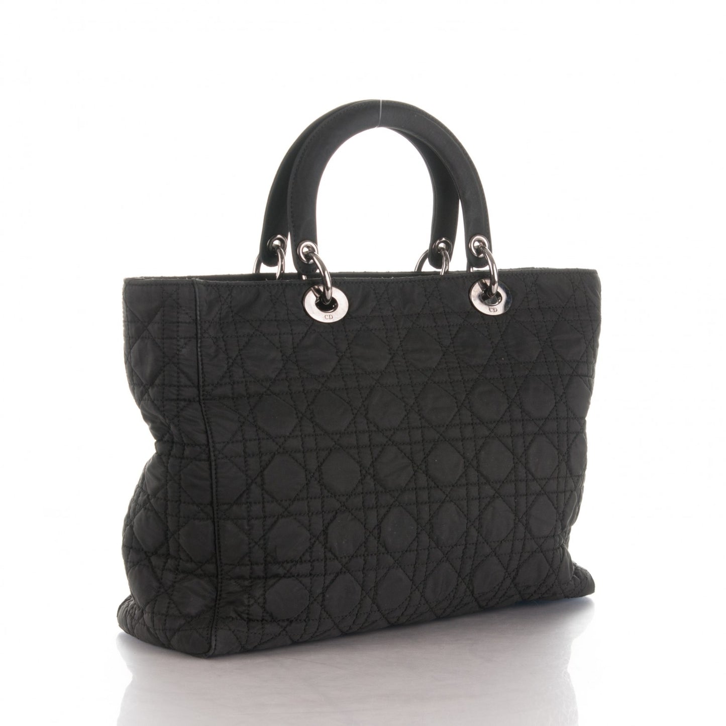 Nylon Cannage Large Lady Dior Black