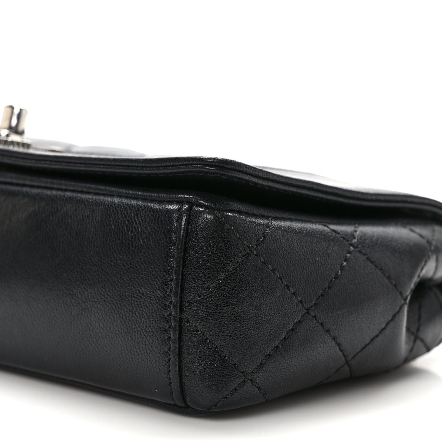 Sheepskin Quilted Medium Vintage Mademoiselle Flap Black