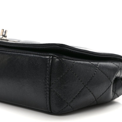 Chanel Sheepskin Quilted Medium Vintage Mademoiselle Flap Black 9 of 10