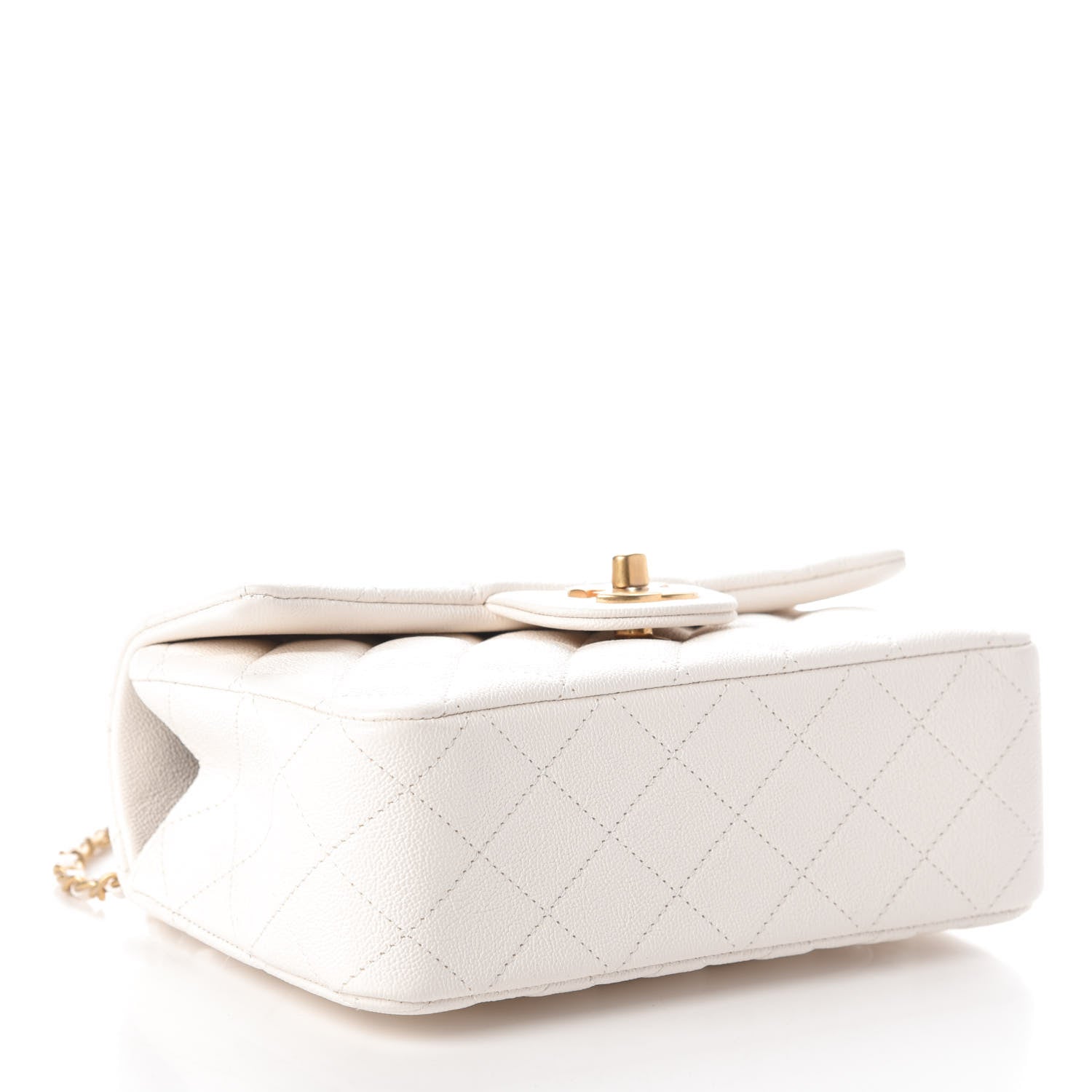 Chanel Caviar Quilted Mini Top Handle Rectangular Flap White 4 of 9
