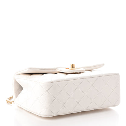 Chanel Caviar Quilted Mini Top Handle Rectangular Flap White 4 of 9