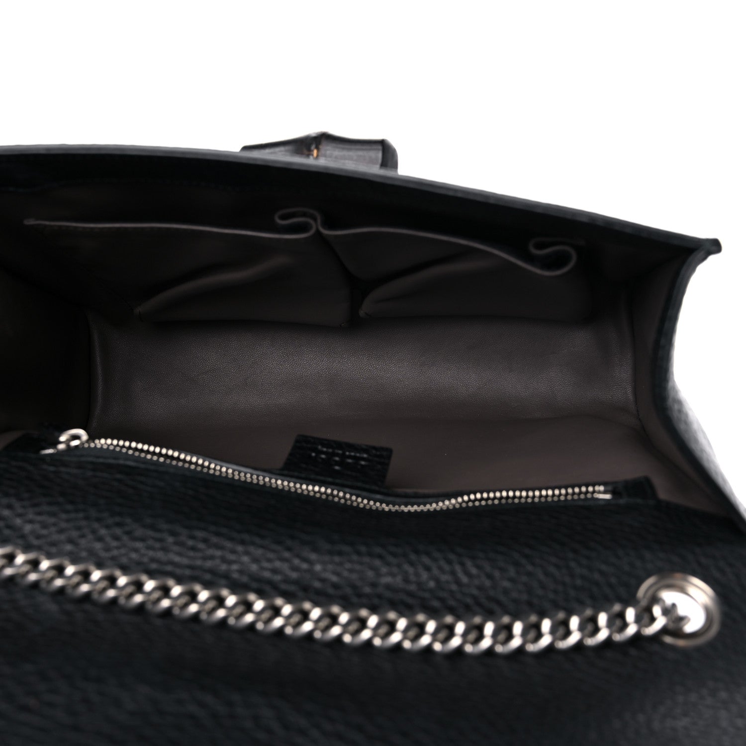 Gucci Calfskin Studded Medium Miss Bamboo Shoulder Bag Black 5 of 12