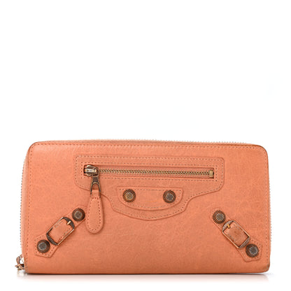 Balenciaga Agneau Giant 12 Rose Gold Hardware Continental Zip Around Wallet Rose Blush 1 of 4
