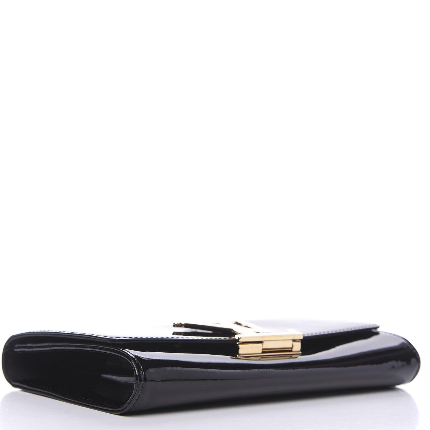 Patent Louise Clutch Black