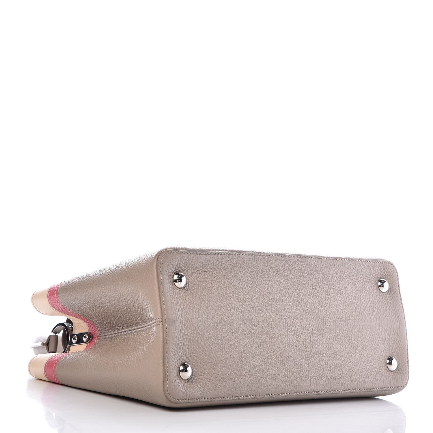 Louis Vuitton Taurillon Capucines MM Galet Coral Pebble 4 of 10