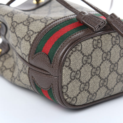 Gucci GG Supreme Monogram Web Mini Ophidia Bucket Bag Brown 8 of 10