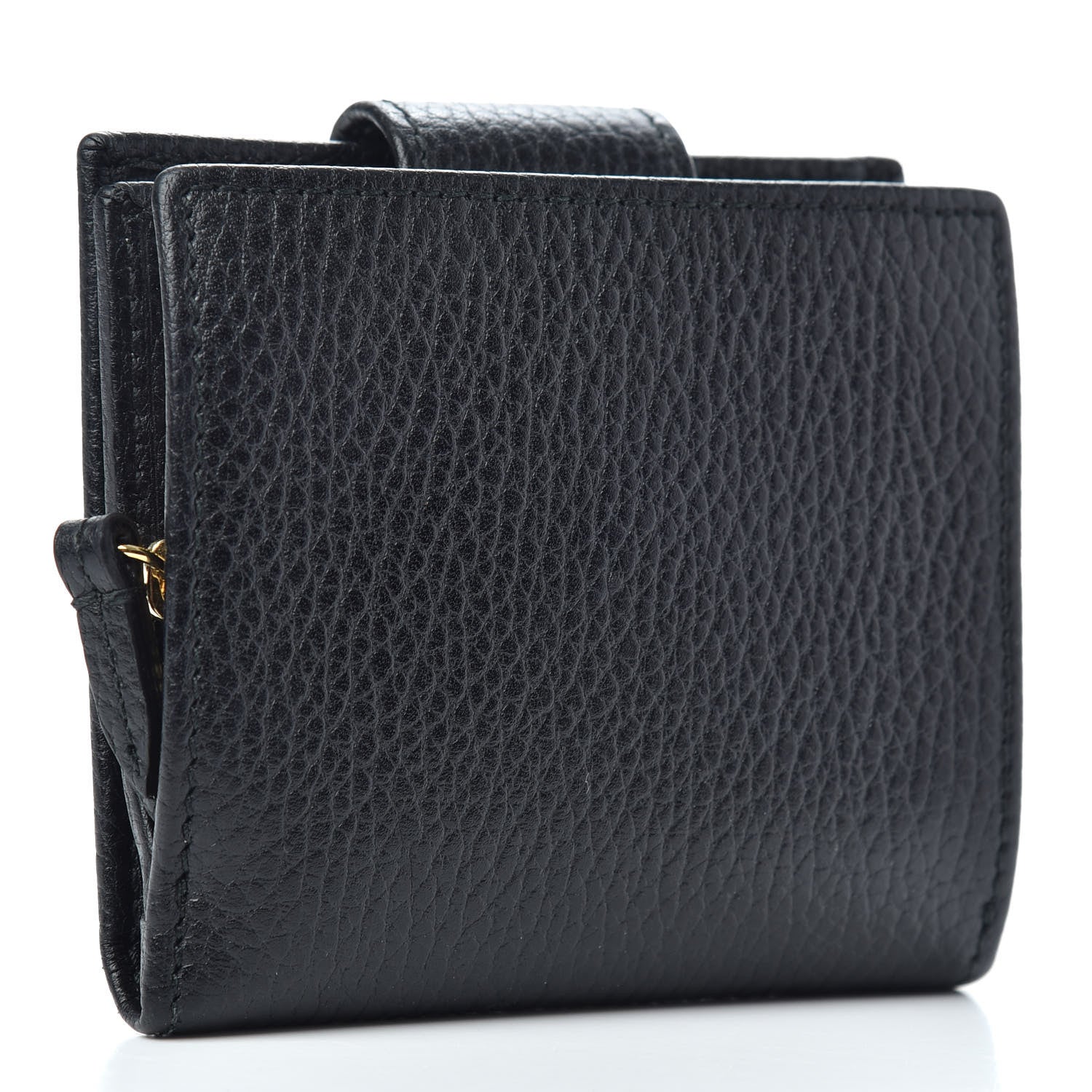 Gucci Dollar Calfskin GG Marmont French Wallet Black 3 of 6