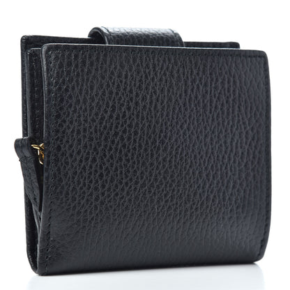 Gucci Dollar Calfskin GG Marmont French Wallet Black 3 of 6