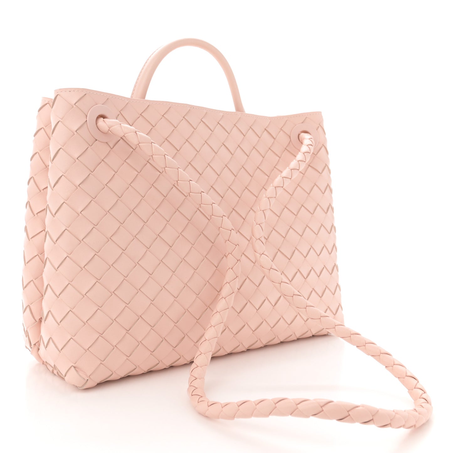 Nappa Intrecciato Medium Andiamo Shoulder Bag Lotus