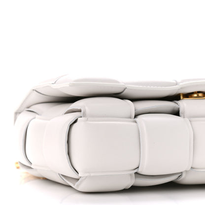 Bottega Veneta Lambskin Maxi Intreccio Padded Chain Cassette Crossbody Bag White 6 of 7