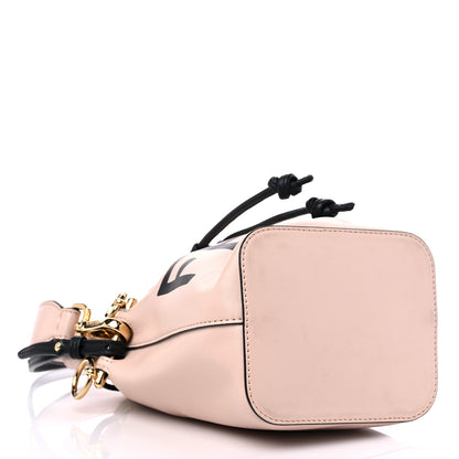 Fendi Vitello Fluffy Grace F is Fendi Logo Embossed Mini Mon Tresor Bucket Bag Rosa Quarzo Black 4 of 9
