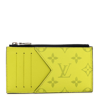 Louis Vuitton Monogram Taiga Coin Card Holder Yellow 1 of 8