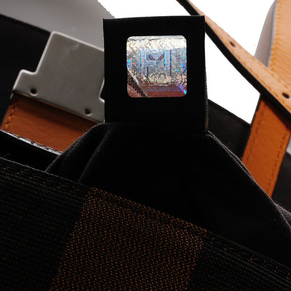 Fendi Jacquard Calfskin Pequin Crossbody Tobacco 2 of 11