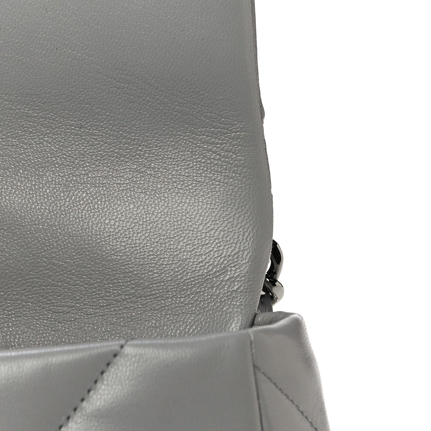 Goatskin Quilted Medium Chanel 19 Flap Grey