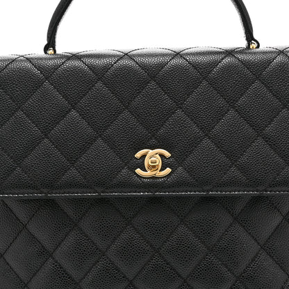 Chanel Caviar Quilted Jumbo Kelly Flap Black 8 of 10