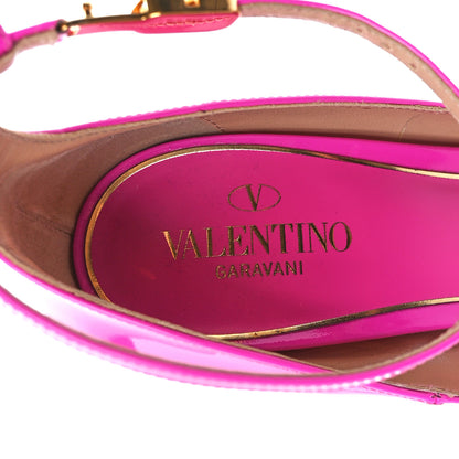 Valentino Garavani Patent Tan-Go 50/120mm Platform Pumps 38 Pink PP 7 of 9