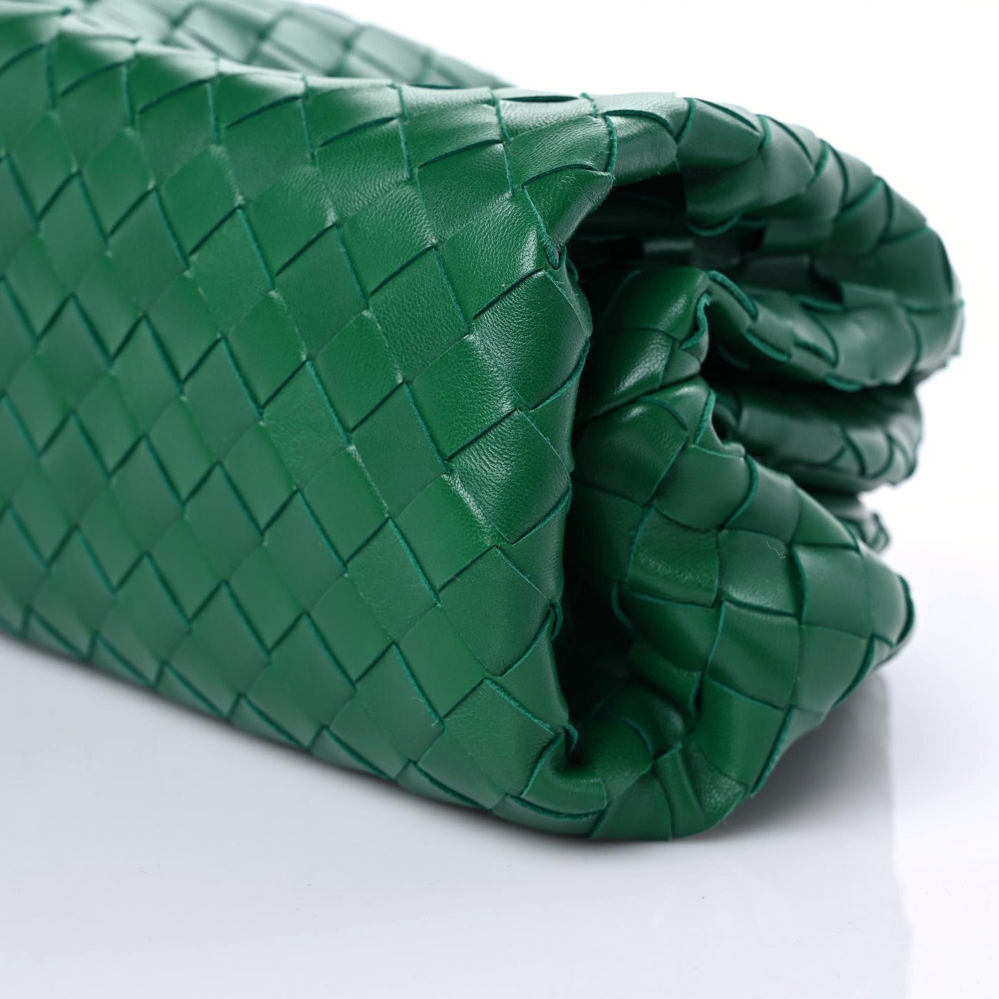 Nappa Maxi Intrecciato The Pouch Oversized Clutch Racing Green