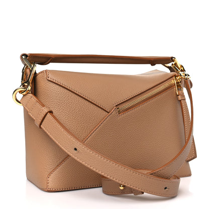 Loewe Grained Calfskin Small Puzzle Edge Bag Toffee 2 of 8
