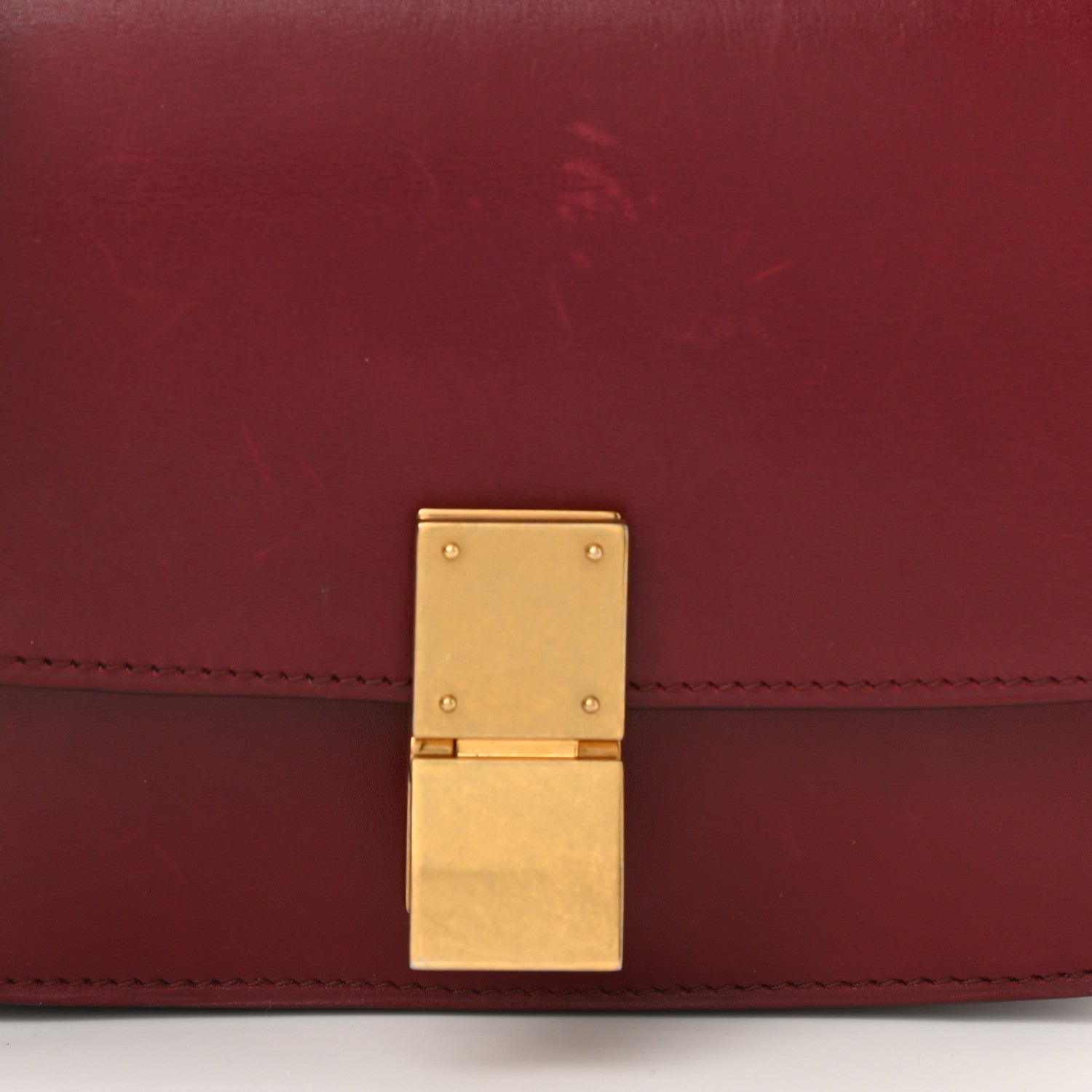 Celine Box Calfskin Small Classic Box Flap Bag Red 7 of 11
