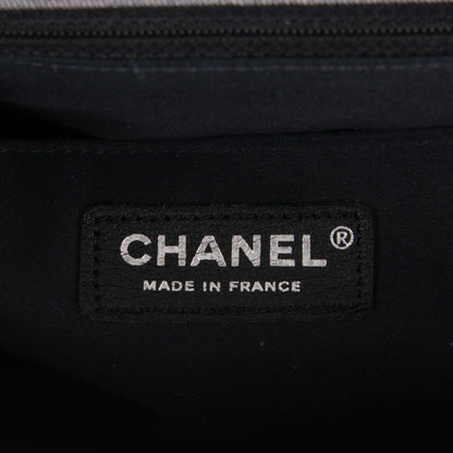 Chanel Denim Tweed Patchwork Jumbo Single Flap Blue 7 of 8