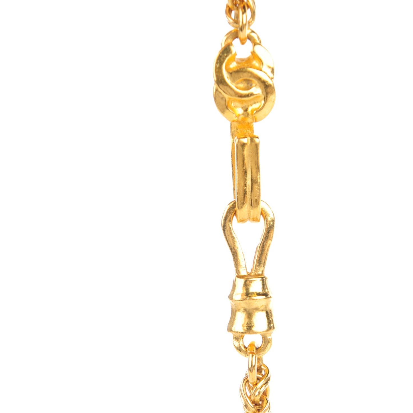 Mother of Pearl CC Four Leaf Clover Pendant Necklace Gold