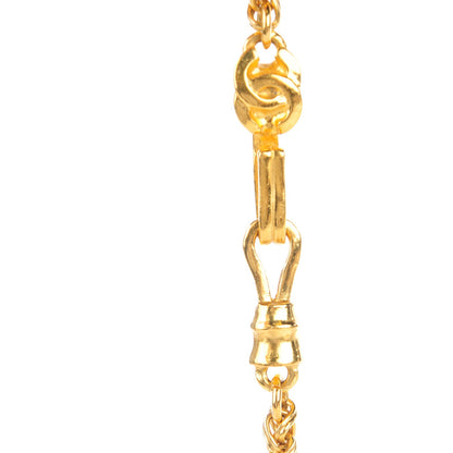 Chanel Mother of Pearl CC Four Leaf Clover Pendant Necklace Gold 3 of 4
