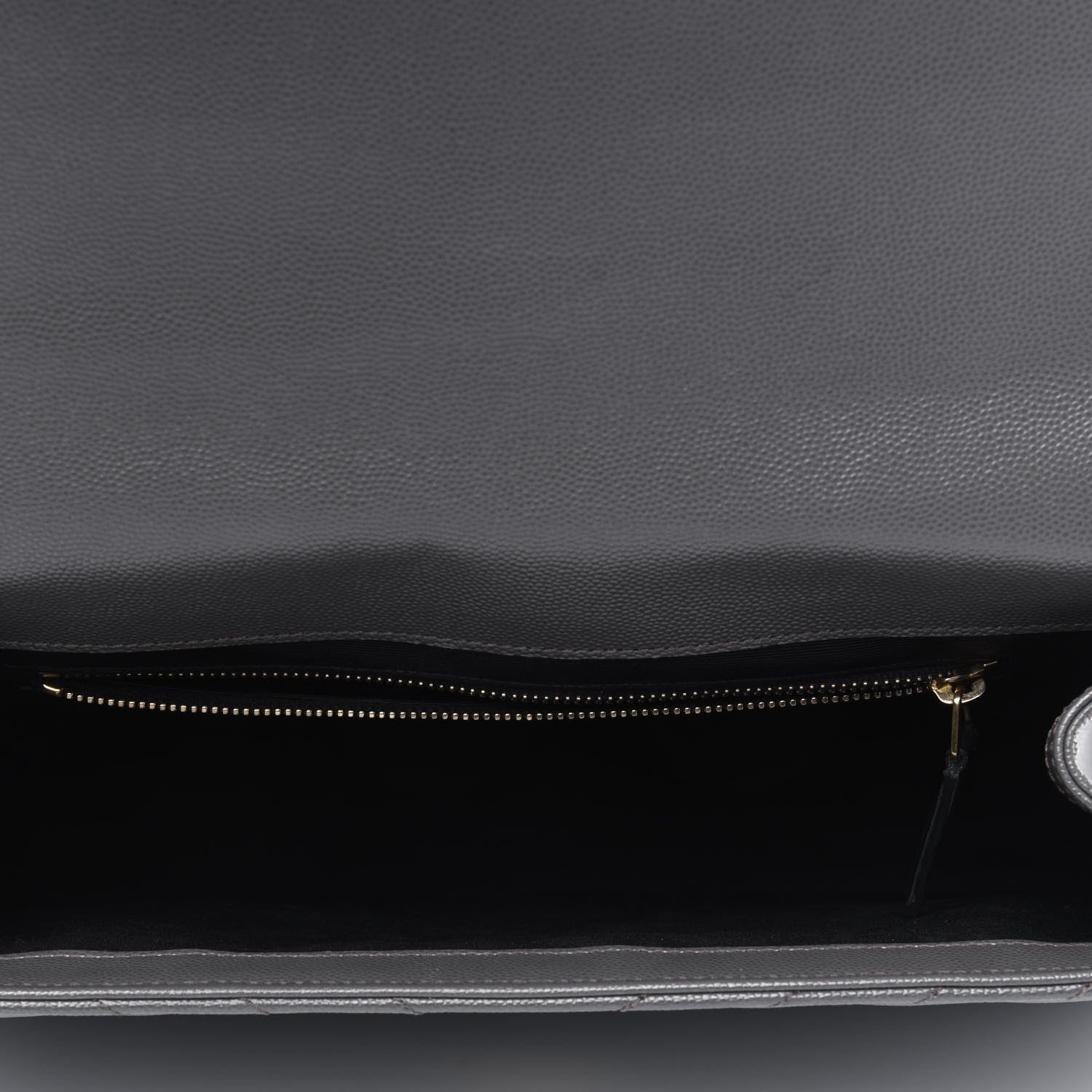 Saint Laurent Grain De Poudre Matelasse Chevron Large Monogram Satchel Earth 4 of 12