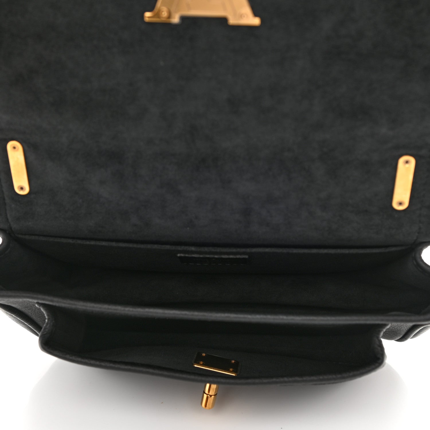 Louis Vuitton Grained Calfskin Lockme Chain Bag PM Black 5 of 9