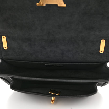 Louis Vuitton Grained Calfskin Lockme Chain Bag PM Black 5 of 9