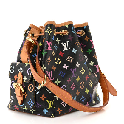 Louis Vuitton Monogram Multicolor Petit Noe Black 3 of 11