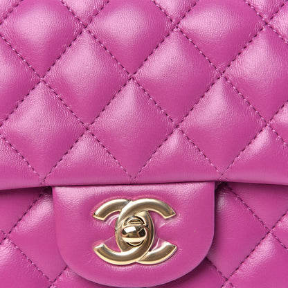 Chanel Lambskin Quilted Mini Square Flap Purple 8 of 10