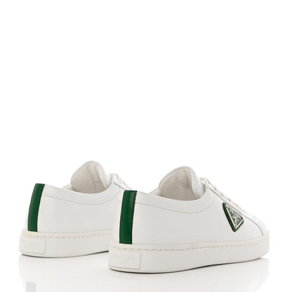 Prada Spazzolato Rois Metal Triangle Logo 25mm Sneakers 36 White Mango 4 of 10