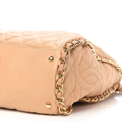 Chanel Calfskin Quilted Large Chain Me Hobo Beige 9 of 12