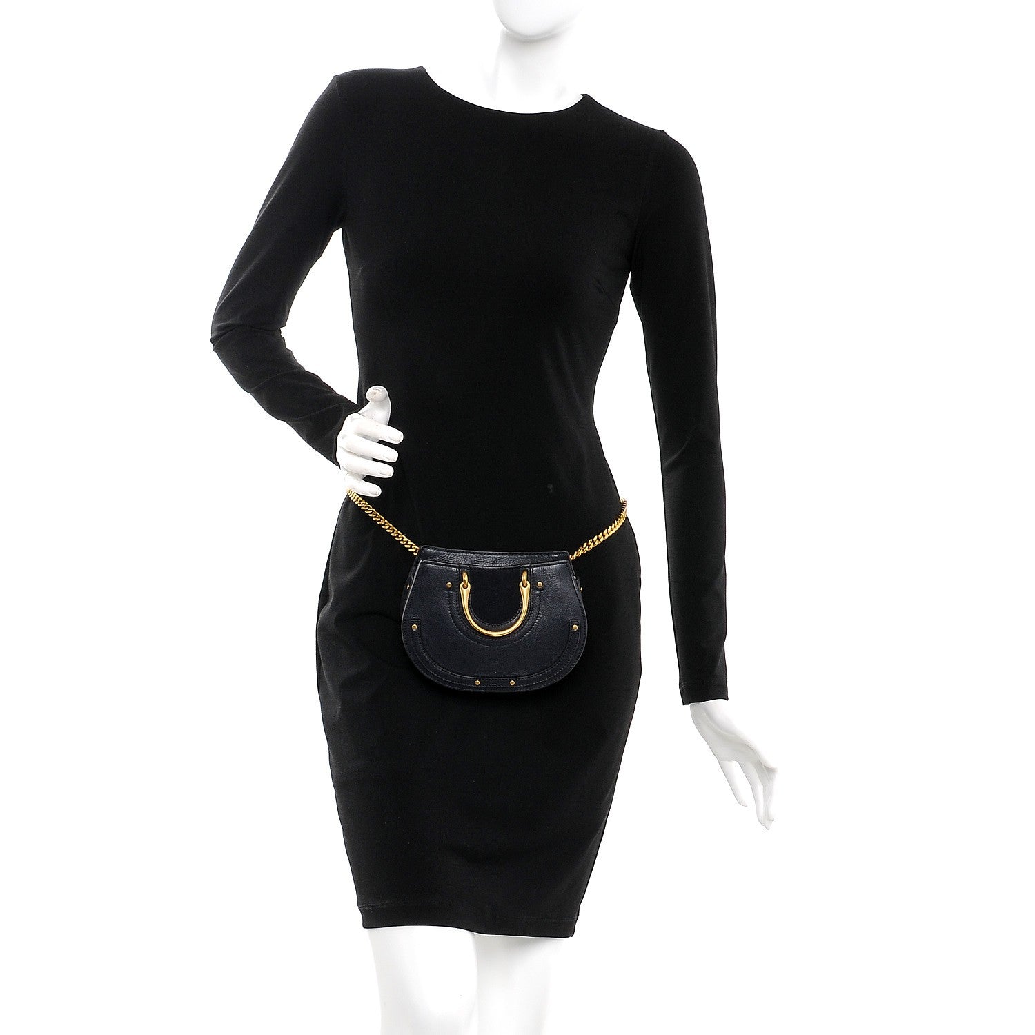Chloe Calfskin Suede Mini Pixie Signature Belt Bag Full Blue 2 of 10