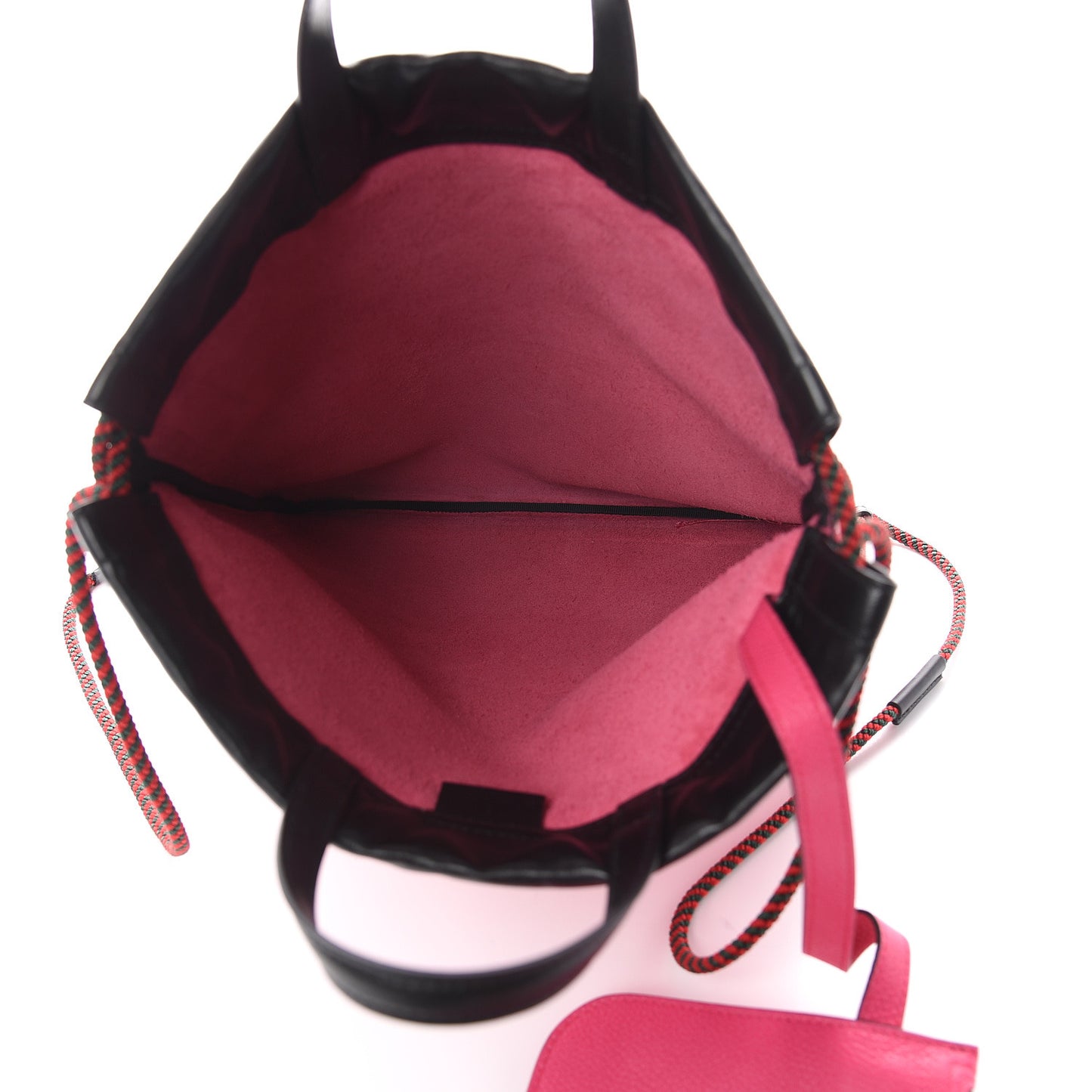 Grained Calfskin Logo Drawstring Backpack Box Pink Green Black