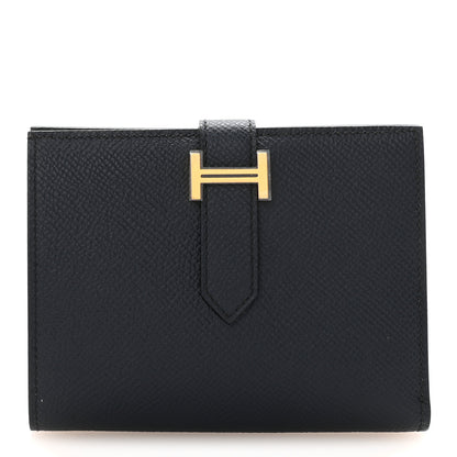 Hermes Epsom Bearn Compact Wallet Bleu Indigo 1 of 7